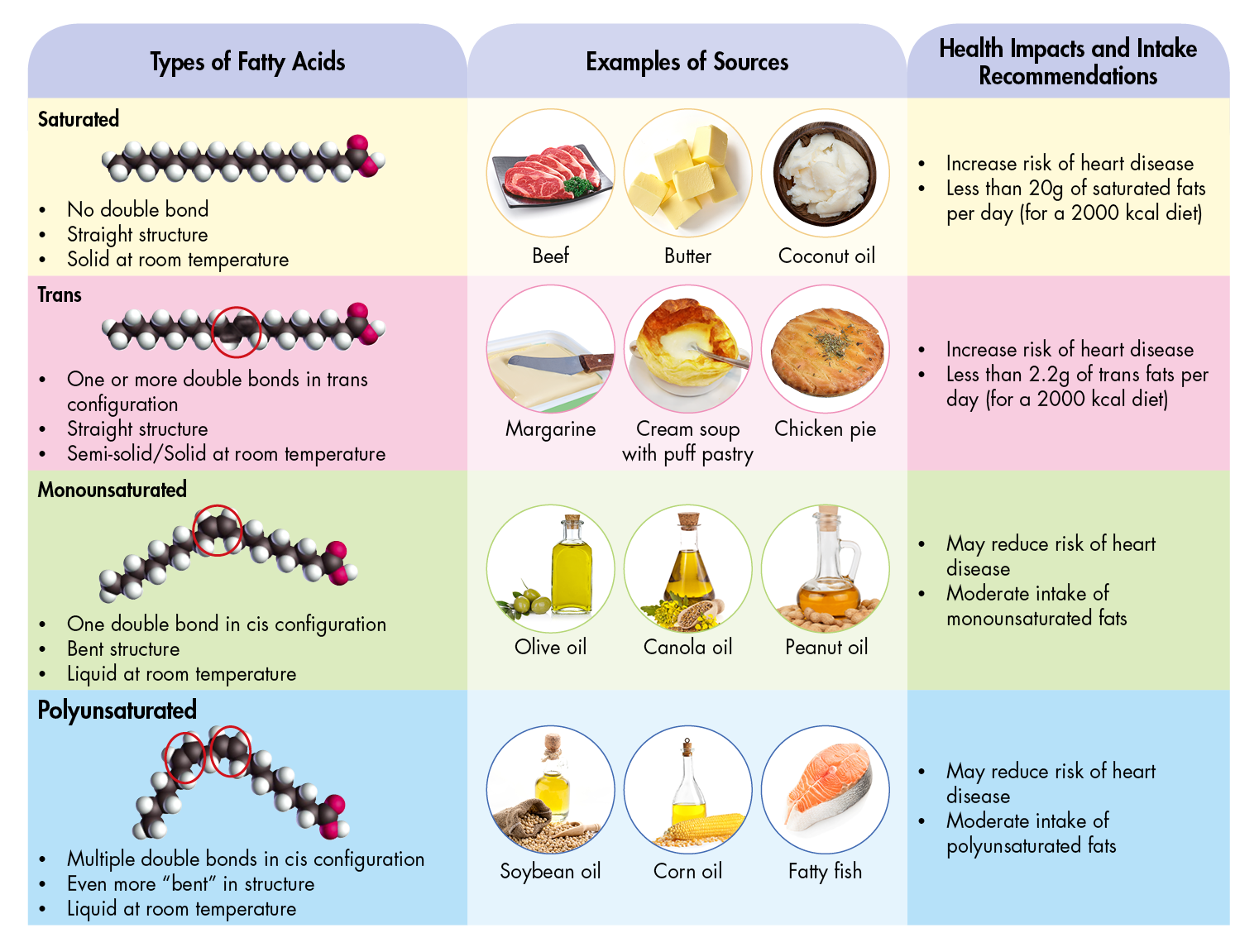 Different Types Of Dietary Fats And Health