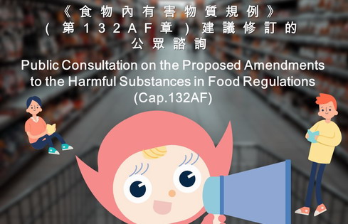 Proposed Amendments to the Harmful Substances in Food Regulations (Cap. 132AF) | 《食物內有害物質規例》（第132AF章）的建議修訂